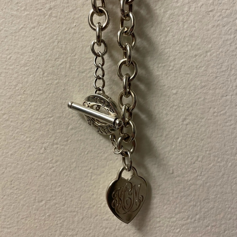 Tiffany & Co. toggle initial necklaces KMC